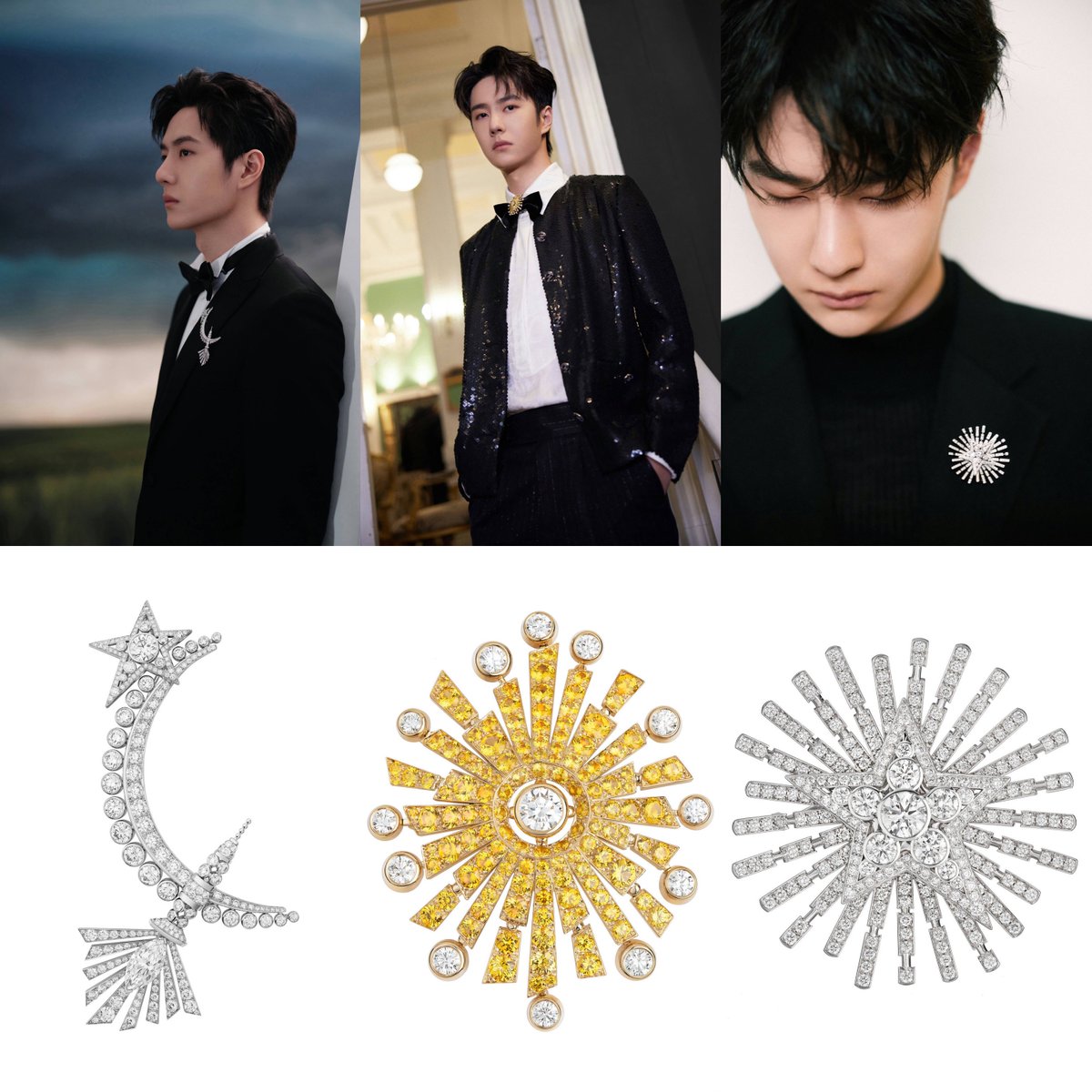 Wang Yibo wearing Chanel Jewelry 1932 series

The moon 🌙 , the sun ☀️ , the comet ⭐️