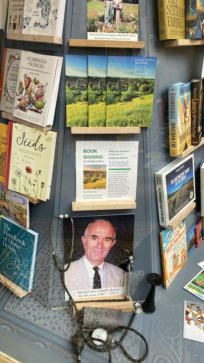 bailhill's tweet photo. Delightful book signing today for the much-loved local GP Dr Michael Genton #ADoctor’sJourney - all proceeds go to #DorsetandSomersetAirAmbulance @dsairambulance https://t.co/VUl0bljTJH