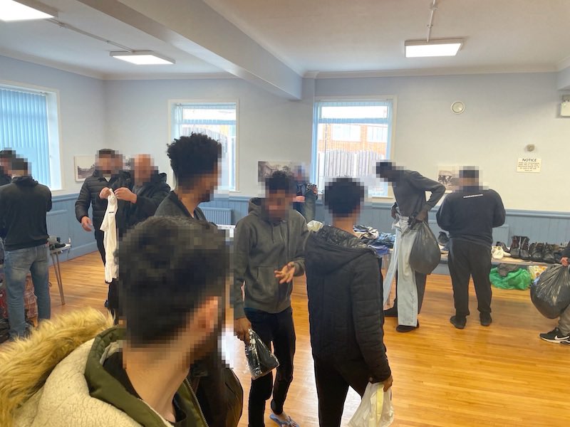 SheffieldC4C's tweet photo. 44 men were offered clothing and shoes at a recent distribution and each were given a free SIM card. These are busy occasions but us volunteers love meeting them, getting to know them, and hearing about their lives. It’s always a pleasure to support them ❤️ https://t.co/1kDNevKoKk