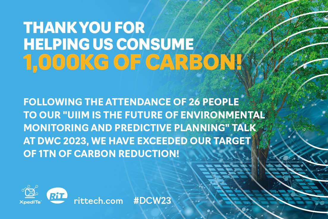 RiT Tech (@rittechintel) on Twitter photo Thank you for helping us consume 1,000kg of carbon!🌳 At <a href="/DataCentreWorld/">Data Centre World</a>, we made a pledge to donate 6 trees for every attendee to our "#UIIM is the future of environmental monitoring" talk. We are delighted that we will be planting 130 trees!
#EARTHHOUR #DCIM <a href="/TreesforCities/">Trees for Cities</a> Thank you for helping us consume 1,000kg of carbon!🌳 At <a href="/DataCentreWorld/">Data Centre World</a>, we made a pledge to donate 6 trees for every attendee to our "#UIIM is the future of environmental monitoring" talk. We are delighted that we will be planting 130 trees!
#EARTHHOUR #DCIM <a href="/TreesforCities/">Trees for Cities</a>