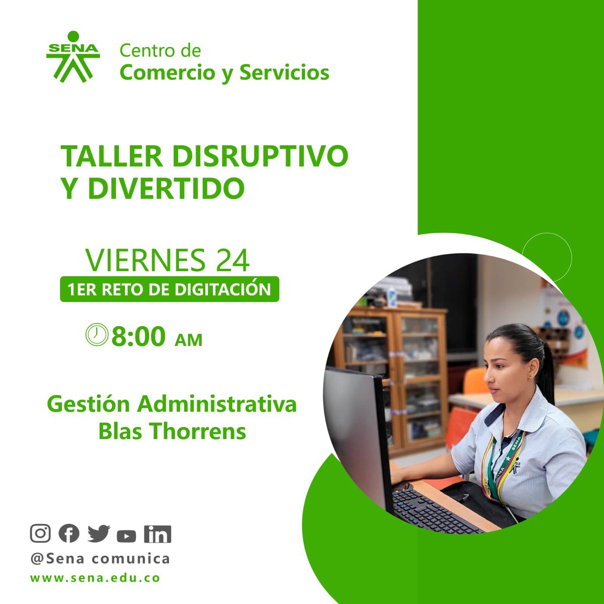ylromeroSub's tweet photo. Reto Digitación Disruptivo y Divertido en #Ccys @SENAenBolivar instructor Blas Thorrens Red GAF, aprendices de Gestión Administrativa, desarrollaron habilidades en producción documental con eficacia y productividad con estándares de calidad y criterios de valoración ortográfica🤓 https://t.co/hoVGx3ioLm