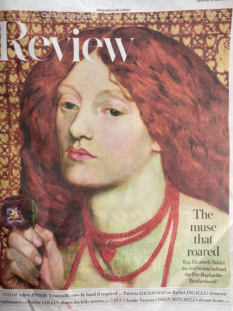 #cover #feature <a href="/Telegraph/">The Telegraph</a> #Review on #ElizabethSiddal #new #biography by Jan Marsh will be #published by Pallas Athene on 6th April telegraph.co.uk/art/what-to-se…