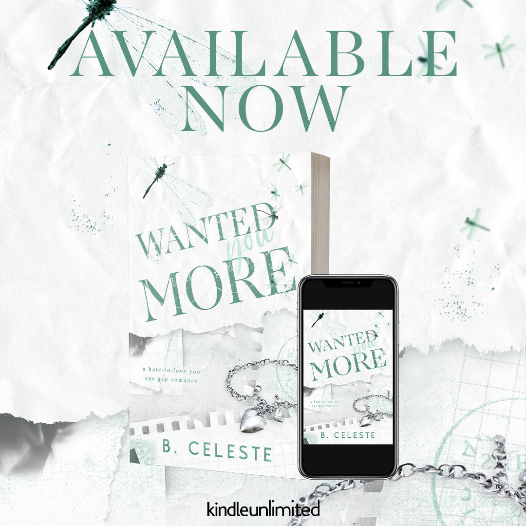 Wanted You More by Author B. Celeste is now LIVE!

Download today or read for FREE with Kindle Unlimited!
geni.us/WantedYouMore   

#NewRelease #Bookish #ContemporaryRomance #ComingofAgeRomance #TragicPast #Angsty #Forbiddenlove #AgeGap #GreysPromo #ReadNow
