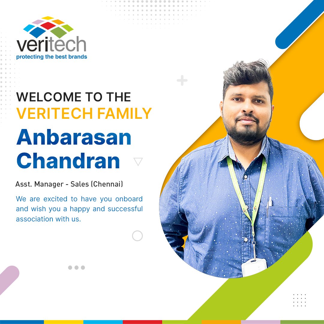 CanpacVeritech's tweet photo. Warmest welcome to our newest team member Anbarasan Chandran.
We are delighted to have you join us and can't wait to see the amazing contributions you'll make.
#veritech #teammember #welcome #newteammember #jointeam #teamgrowth https://t.co/A4W26DK1D2