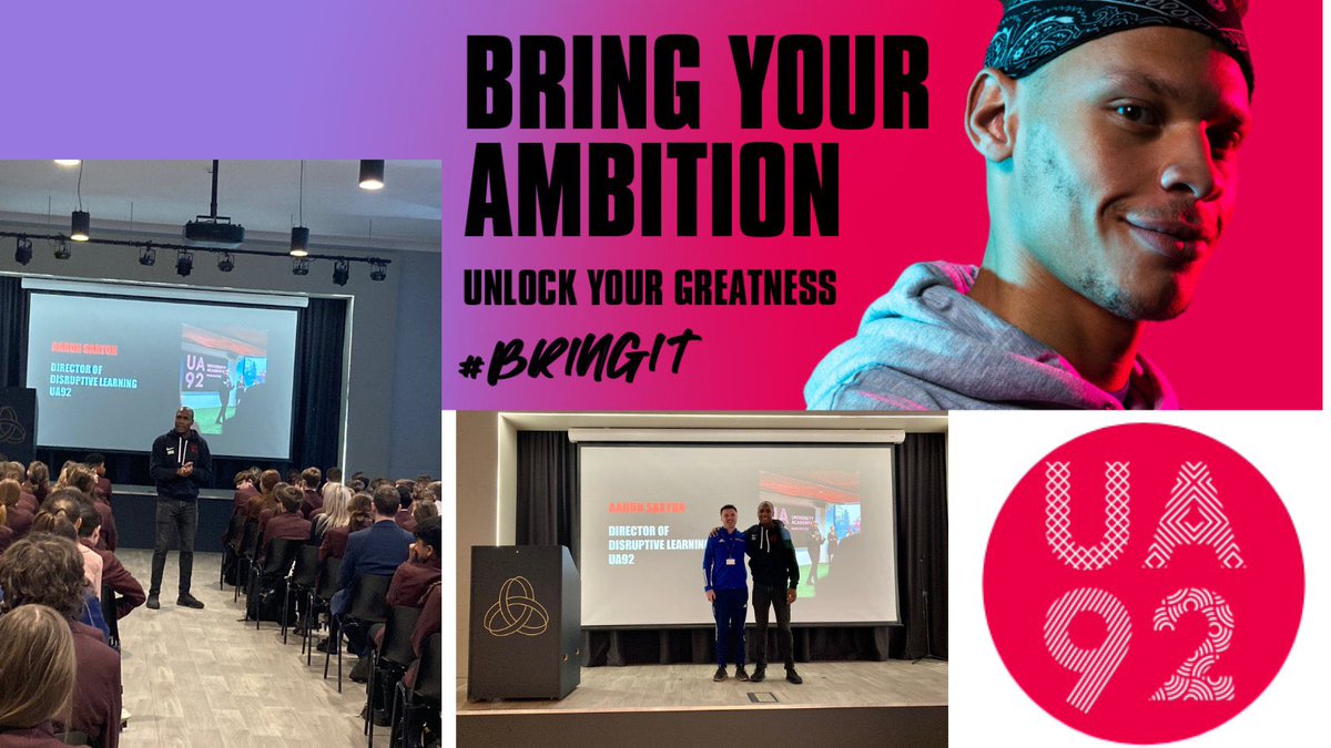 MrHolbrookPE's tweet photo. A big thank you to @aaronsaxtons from @UA92MCR for delivering exciting assemblies on careers all week. Extremely inspiring #unlockyourgreatness https://t.co/nPEnooPOdg