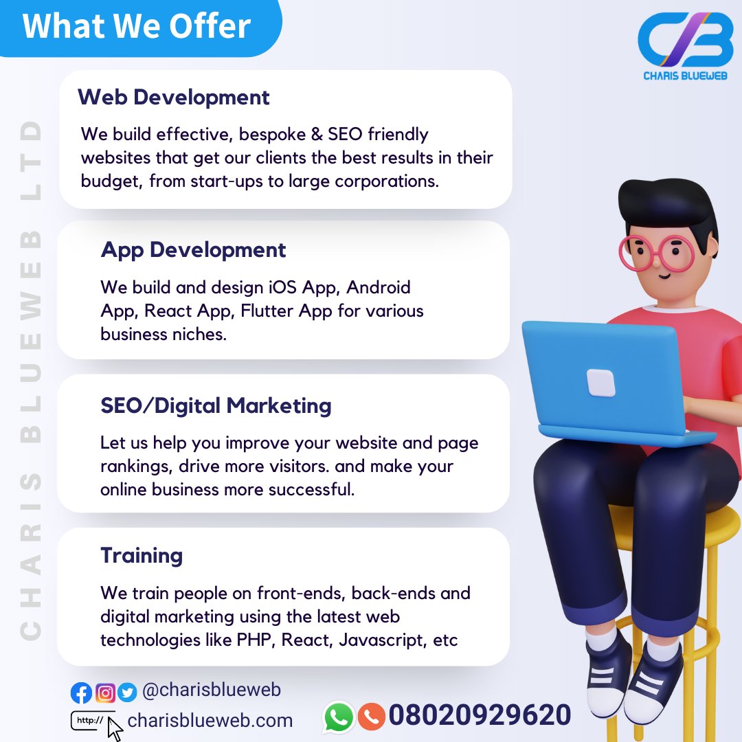 niyiokee's tweet photo. @ruffydfire If you value results over reports, you’ve found the right company!
-------------------------------------

There are many companies out there that claim to do web design and mobile apps development. However, not all of them understand what’s necessary to increase the number of https://t.co/RsRrdcIRYm