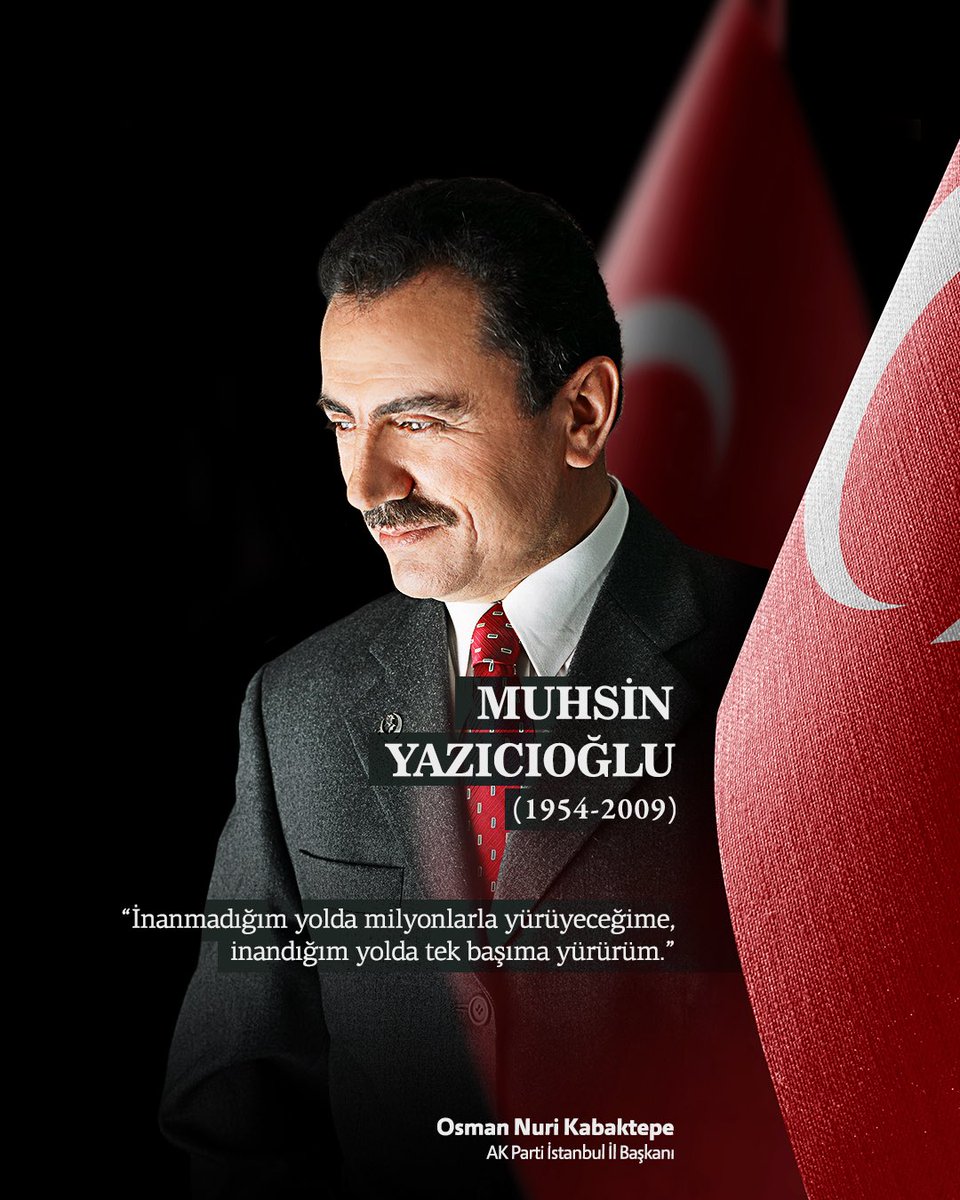 osmannnurika's tweet photo. Vatanına, milletine ve davasına adanmış örnek hayatıyla Türk siyasetinde güzel izler bırakan Muhsin Yazıcıoğlu’nu, Hakk’a yürüyüşünün 14. yılında rahmetle anıyorum.

Mekânı cennet olsun.
#MuhsinYazıcıoğlu https://t.co/H5E1ycUIK1