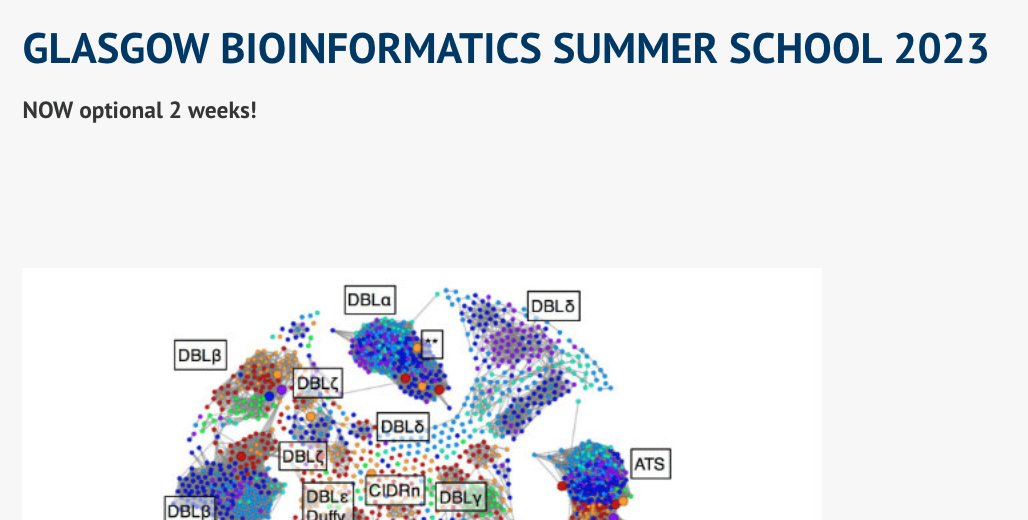 BiottofnI's tweet photo. Pls RT: Our Glasgow #Bioinformatics summer school will happen from 21/08/2023. New: optional 2 weeks, first week basic of #Linux, mapping &amp; SNPs, #transcriptomics &amp; R, second week, advanced #scRNA-Seq: 

https://t.co/fqaWy1VWaI

Positive feedback, many tutors, networking - COME! https://t.co/EepjBPoI9F