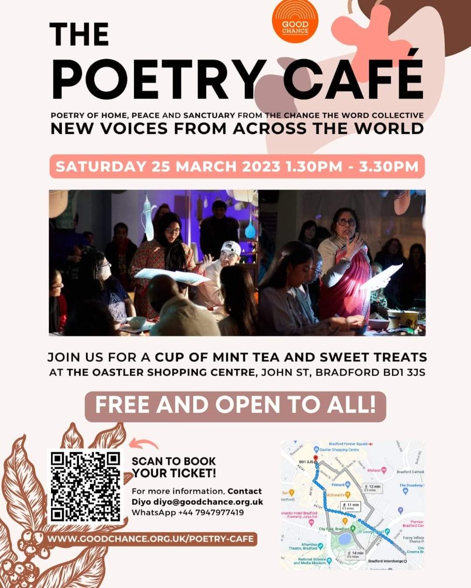 mussaratrahman's tweet photo. Today I'll be helping out with The World Poetry Cafe with Diyo
Starts 1.30pm today #oastlermarket #bradford #worldcommunities @BDCulture_ @GoodChanceCal https://t.co/KwR55fpxoZ