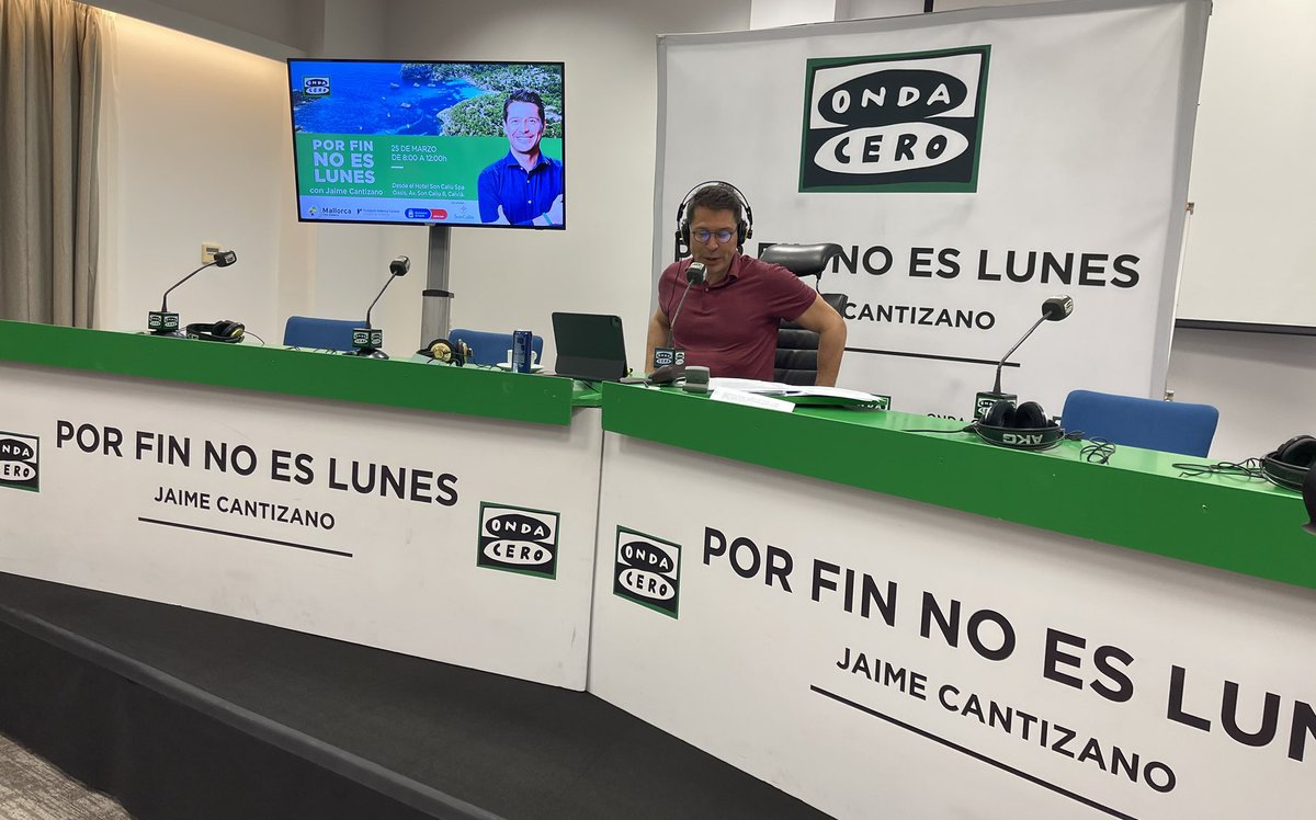 Este sábado @jaimecantizano saluda a la audiencia de <a href="/porfin/">Por fin</a> desde Mallorca, concretamente desde el espectacular hotel <a href="/soncaliuhotel/">Hotel Son Caliu & Spa</a> de Calvià. Fin de semana de radio y de buen tiempo… También con el equipo de <a href="/OCRMallorca/">Onda Cero Mallorca</a> por aquí…!