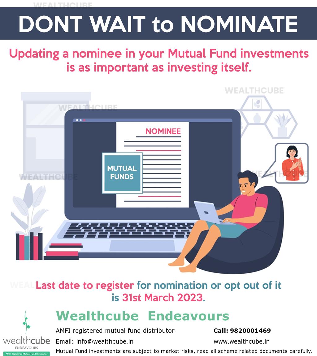 wealthcube's tweet photo. #mutualfunds #nominations #investments #marchend #ELSS #SIP https://t.co/r9mpD7JYrc