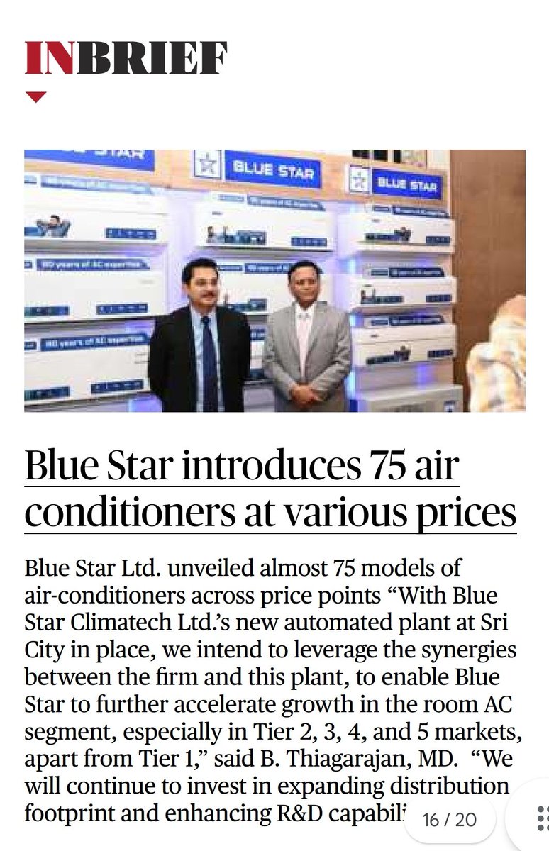 pksuppcl's tweet photo. @BlueStarLtd prepared to approach  rural consumers till tier 5 markets.

#electricitydemand
#ClimateAction 
#ClimateEmergency
#bluestar

@UPPCLLKO must prepare rural infra to tackle future demands in rural area.
@UppclChairman 
@aksharmaBharat https://t.co/YxhpoJMGRv