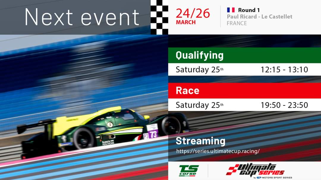 Follow us today: Car #27 
Round 1 - Ultimate Cup Series - Circuit Paul Rickard

Time table for qualifying and race
Qualifying: ⏰️12.15 - 13 10
Race: ⏰️19.50 - 23.50
- ⏱️ live timing: its-live.net/#/live/ucs/202…
- 📺 live sream: series.ultimatecup.racing