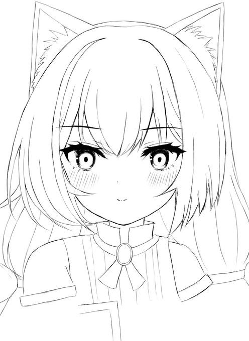 正面顔描くの苦手過ぎて一生顔わかんなくなってる 