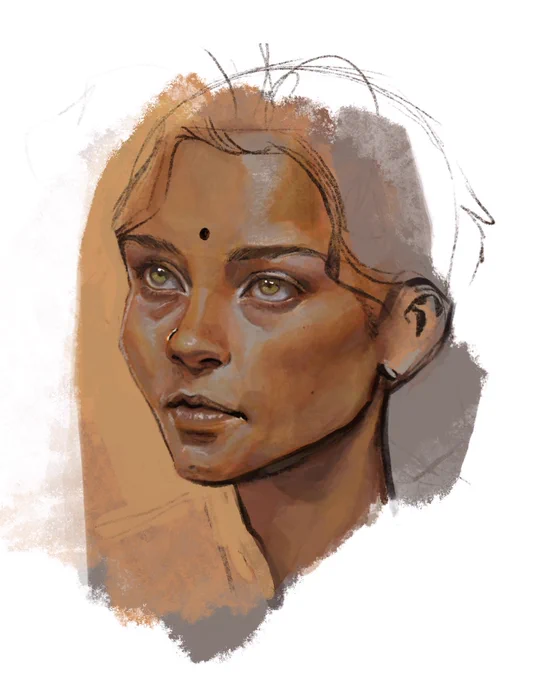 Warmup drawing, I gotta train my eyes to see shapes and colors again  