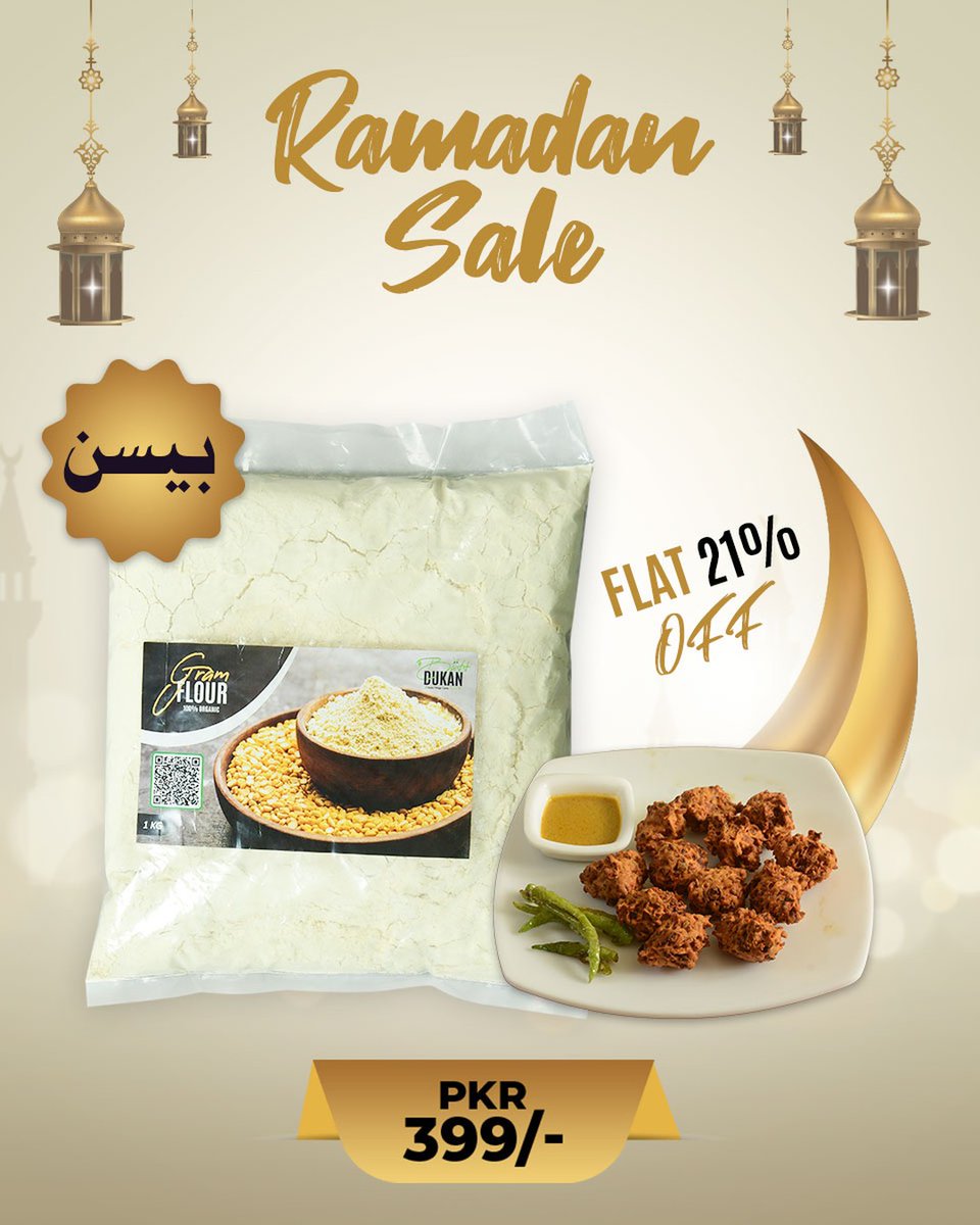 ButtDukan's tweet photo. At Butt Dukan, we take great pride in providing our customers with the finest quality besan.

#ButtDukanBesan #ButtDukan #RamadanRecipes #Pakoras #SavorySnacks #PureChickpeas https://t.co/j6jZb4DfCf