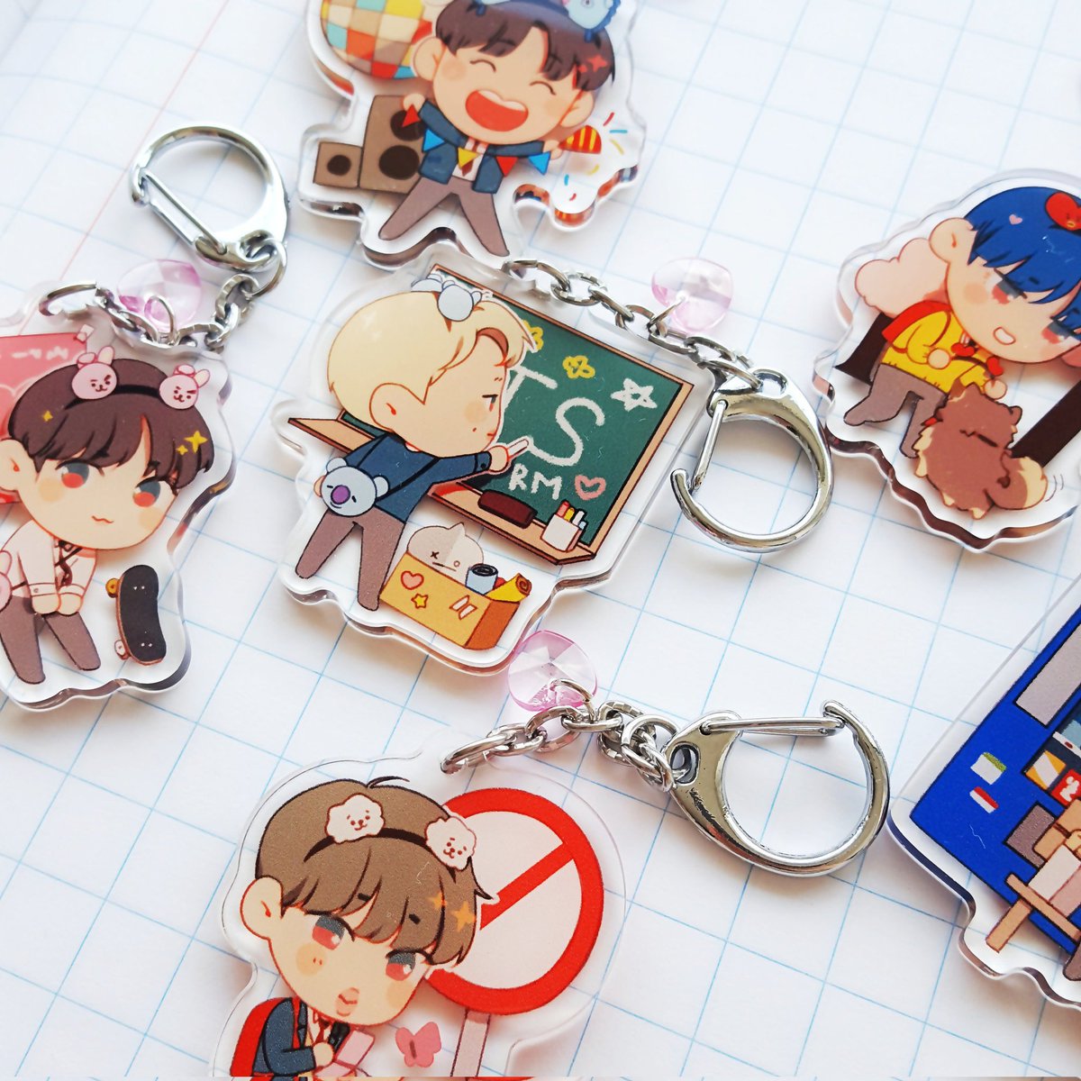 jaunini's tweet photo. Many BTS keychains are currently up for sale in my shop! Link below 🥰 https://t.co/IbVD3lT1vL