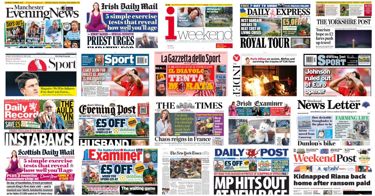 The Press Room From TSC News (@channel_tsc) on Twitter photo 2023-03-25 07:20:50 The front and back pages for Saturday are now on our website. UK regional, national, international, sport, and business papers Regional tscnewschannel.com/the-press-room… National tscnewschannel.com/the-press-room… International tscnewschannel.com/the-press-room… #TomorrowsPapersToday The front and back pages for Saturday are now on our website. UK regional, national, international, sport, and business papers Regional tscnewschannel.com/the-press-room… National tscnewschannel.com/the-press-room… International tscnewschannel.com/the-press-room… #TomorrowsPapersToday