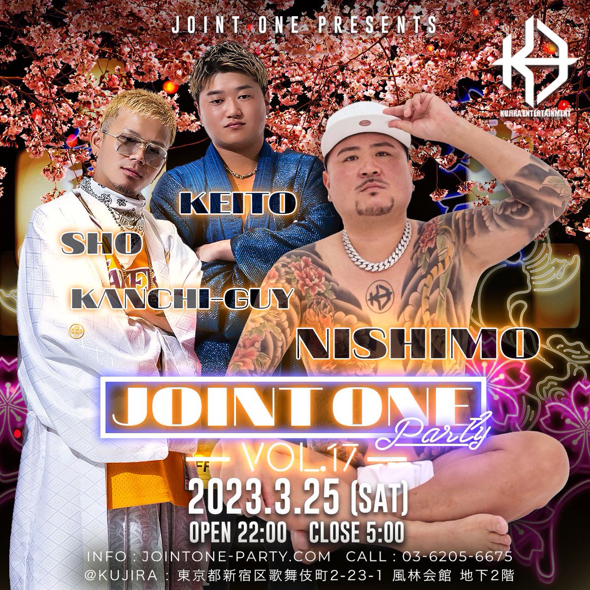 JointoneP's tweet photo. ⚡️ついに今夜⚡️

JOINTONE PARTY Vol.17

3/25 Sat🌸　in KUJIRA
@kujira_ke

-GUEST LIVE-
ハジ→ @HAZZIE3 
RAY @RAY_SINGER 
NISHIMO feat KANCHI-GUY

-GUEST DJ-
KANAE、KAZUE
from CYBER JAPAN DANCERS
@watanabekanae 
@watanabe_kazue 

-MC-
Mi2ko
@mi2ko_manager

-SYSTEM-
3500yen（1D） https://t.co/kQEWGu49Ly