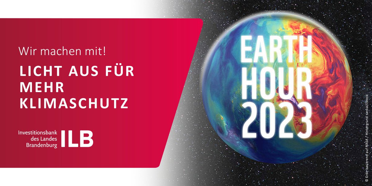 ilb_wirfoerdern's tweet image. Licht aus für die Umwelt – #EarthHour 2023 🔌
Zahlreiche Haushalte schalten heute um 20:30 Uhr das Licht aus. Motto des @WWF: Gemeinsam für mehr Klimaschutz. 
Auch Sie sind eingeladen das Licht für eine Stunde abzuschalten, damit anderen ein Licht aufgeht.💡

#wirfördern #ILB