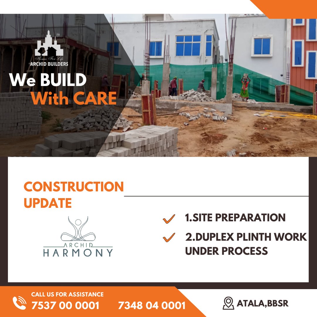ArchidLtd's tweet photo. CONSTRUCTION UPDATE
POSSESSION IN 2025
PROJECT-ARCHID HARMONY
LOCATION-ATALA,BBSR
.
.
.
.
.
.
Call for booking:7537 00 0001
+917381040001
Website: https://t.co/DLLop18JDW
.
.
T&C apply*
#archidbuilders #archidsailabala #archidfamily #Topbuilders #Homesforlife #archidbuilder https://t.co/zqRWdLnWst