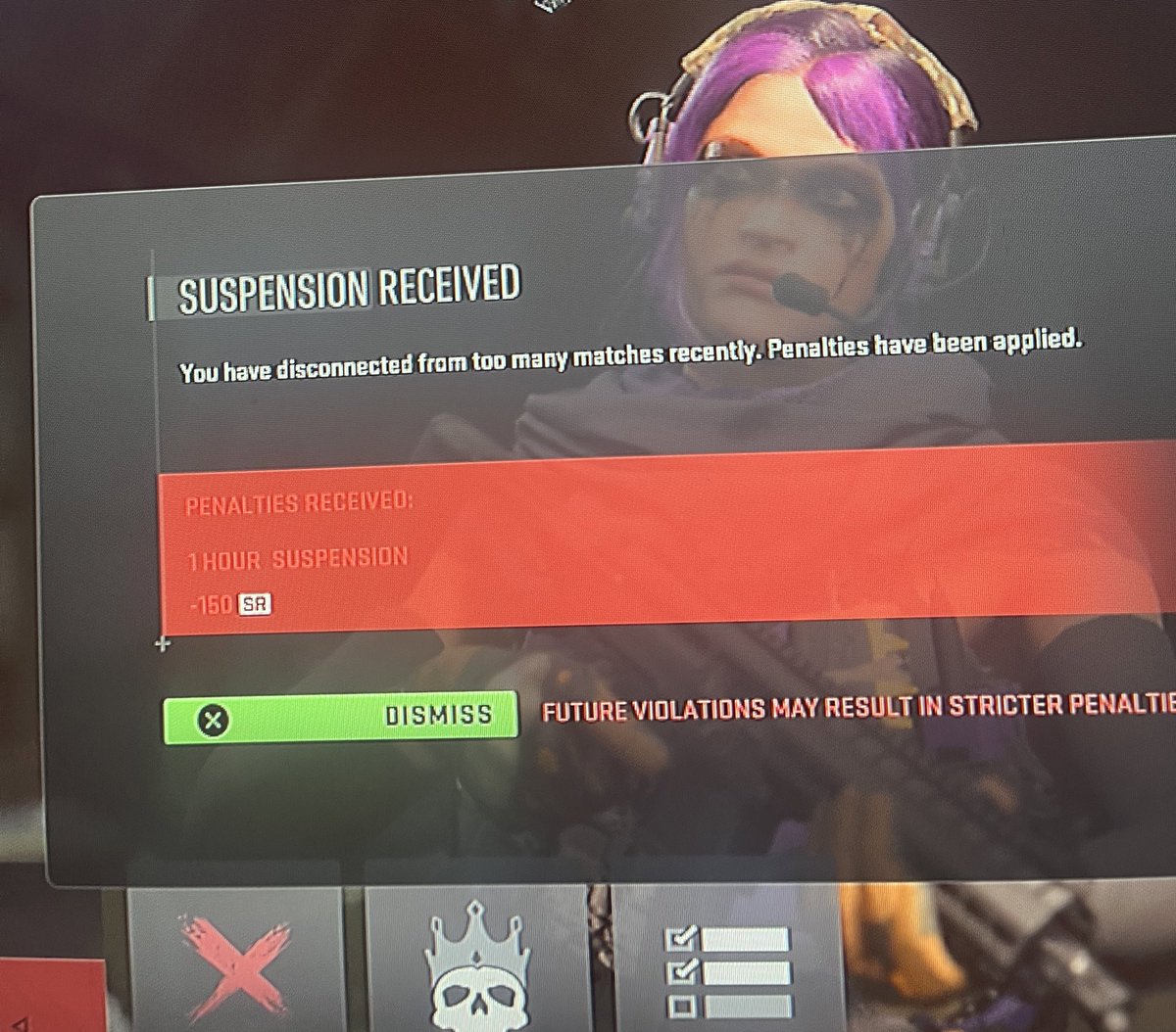 HOTBOIZZZZZZZZZ's tweet image. DIDNT EVEN LOAD INTO MY GAME FULLY &amp;amp; LAGGED TO HOME SCREEN THEN A TIMEOUT. PLS DONT BAN FOR TIME OUTS SMFH @Treyarch @InfinityWard @Activision @CallofDuty #mw2 #rankedmw2 #warezone #cod