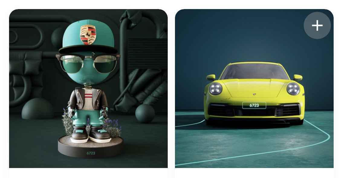 abitbutmore's tweet photo. Today the new color of my #porscheNFT got revealed. Pretty happy with it and together with the CoPilot they make up a pretty good team! What do you think? @eth_porsche https://t.co/WNf09Eepdh