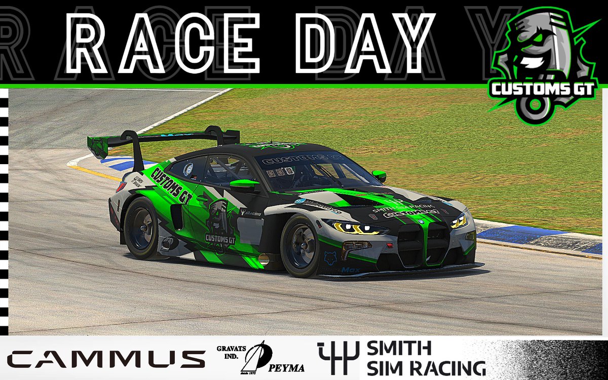 Customs GT (@customsgt) on Twitter photo #DiaDeCarrera
🏆 12H de Sebring
🕹 <a href="/iRacing/">iRacing</a>
🛣 Sebring Internacional Raceway
👤 <a href="/serl_5/">Sergio Rodriguez</a>
👤 <a href="/juanreina93/">juan M. Reina</a>
👤 <a href="/crazy91racing/">Crazy_91_racing</a>
👤 <a href="/freerider16dh/">Alex</a>
👤 <a href="/elfumi_vcf_1919/">elfumi_vcf_1919</a>
🚘 BMW M4 GT3
🖌 <a href="/mujikano/">Mujikano</a>
⏰ 13:30
#EstoYaNoEsUnJuego
#GoCustoms 💪💪 #DiaDeCarrera
🏆 12H de Sebring
🕹 <a href="/iRacing/">iRacing</a>
🛣 Sebring Internacional Raceway
👤 <a href="/serl_5/">Sergio Rodriguez</a>
👤 <a href="/juanreina93/">juan M. Reina</a>
👤 <a href="/crazy91racing/">Crazy_91_racing</a>
👤 <a href="/freerider16dh/">Alex</a>
👤 <a href="/elfumi_vcf_1919/">elfumi_vcf_1919</a>
🚘 BMW M4 GT3
🖌 <a href="/mujikano/">Mujikano</a>
⏰ 13:30
#EstoYaNoEsUnJuego
#GoCustoms 💪💪