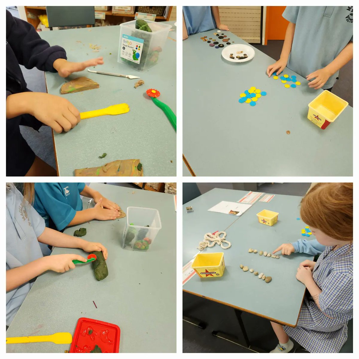 AusTeacherRiss's tweet photo. Developing an understanding of equal halves through maths play #iteachmaths #primaryteacher #mathsinplay #mathsplay #engagingalllearners #concretematerials #inquirylearning #handsonlearning #primarymaths #motivatingmaths #motivatingalllearners https://t.co/T33I6L9IEx