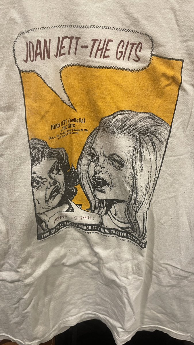 Skipst1's tweet image. And I bought this shirt for Evil Stig too, the same night. @joanjett