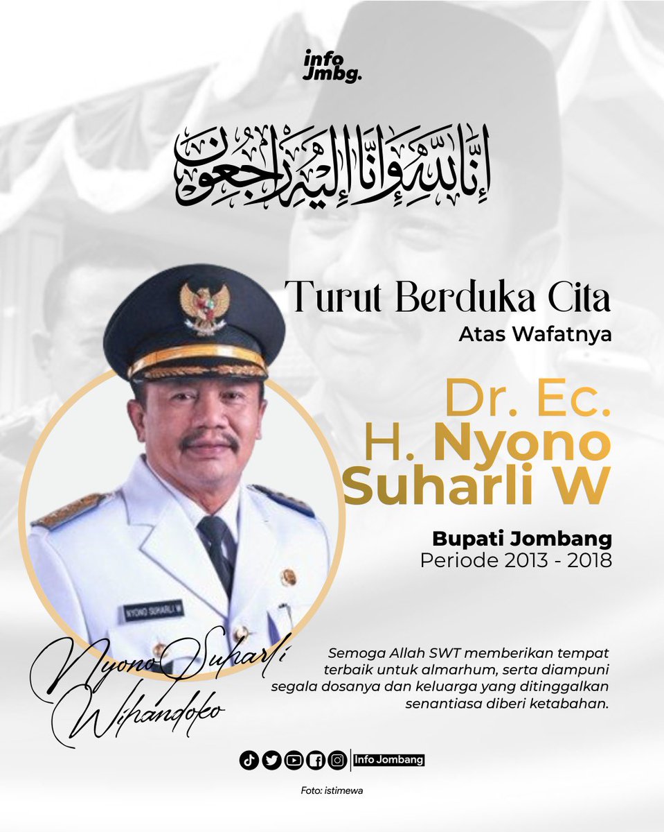 Inna lillahi wa inna ilaihi rajiun. Turut berduka cita yang sedalam-dalamnya. Semoga almarhum diampuni segala kesalahan serta diterima segala amal ibadahnya oleh Allah. Dan semoga keluarga yang ditinggal diberikan ketabahan dan kekuatan iman lahir batin.