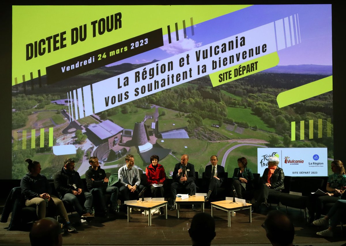 🚴Hier, 24 mars 2023, exactement 100 jours avant le Grand Départ du Tour de France, 1.400 élèves de 23 écoles et 9 collèges ont participé à la Dictée du Tour de France au <a href="/Parc_Vulcania/">Parc Vulcania</a> qui verra le départ de la 10e étape du Tour de France le 11 juillet prochain.
#TDF2023 <a href="/LeTour/">Tour de France™</a>