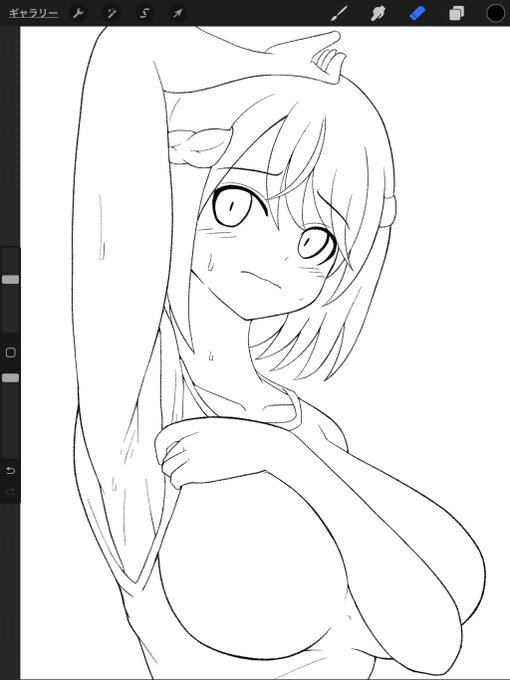 線画。

ちょい風呂入ってこよ。 https://t.co/B2TGURCiBm 