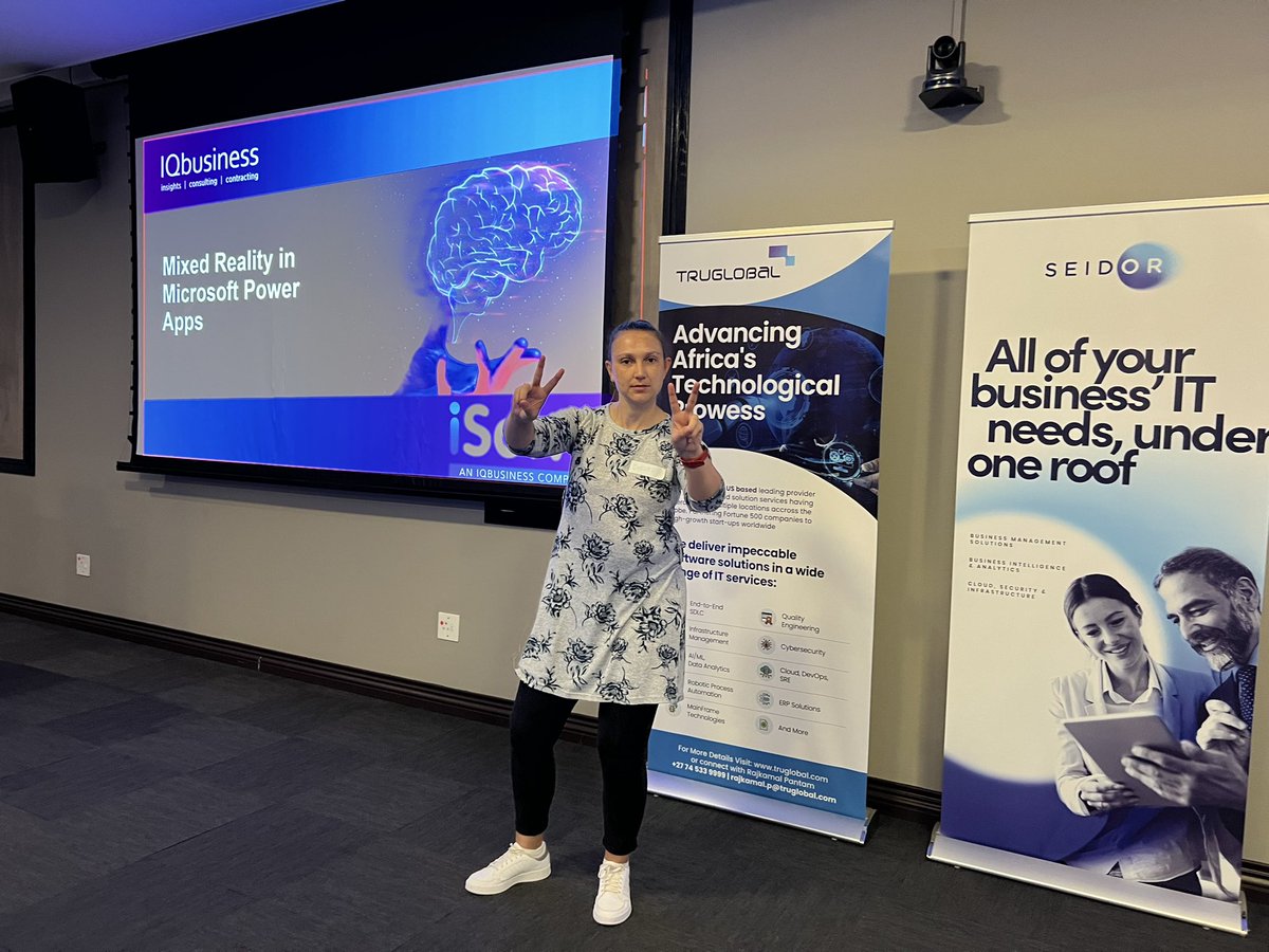 ThatTechieGirl's tweet photo. @Carike_B kicking in one of the first session of the day at Global Power Platform Bootcamp Johannesburg
#ThatTechieGirl #PowerAddicts #PowerPlatform #GBBP @JoziPug https://t.co/7moKC6nkKH