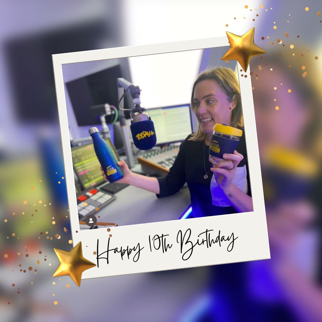 MonkeyCups1's tweet photo. Congrats @AlisonTodayFM and all the #WeekendBreakfast @TodayFM crew ๐ Happy 10th Birthday ๐โ๏ธ๐ from all the team @MonkeyCups1 ๐ Have a fantastic birthday! ๐
#WB10 https://t.co/yWbrMIXaOs