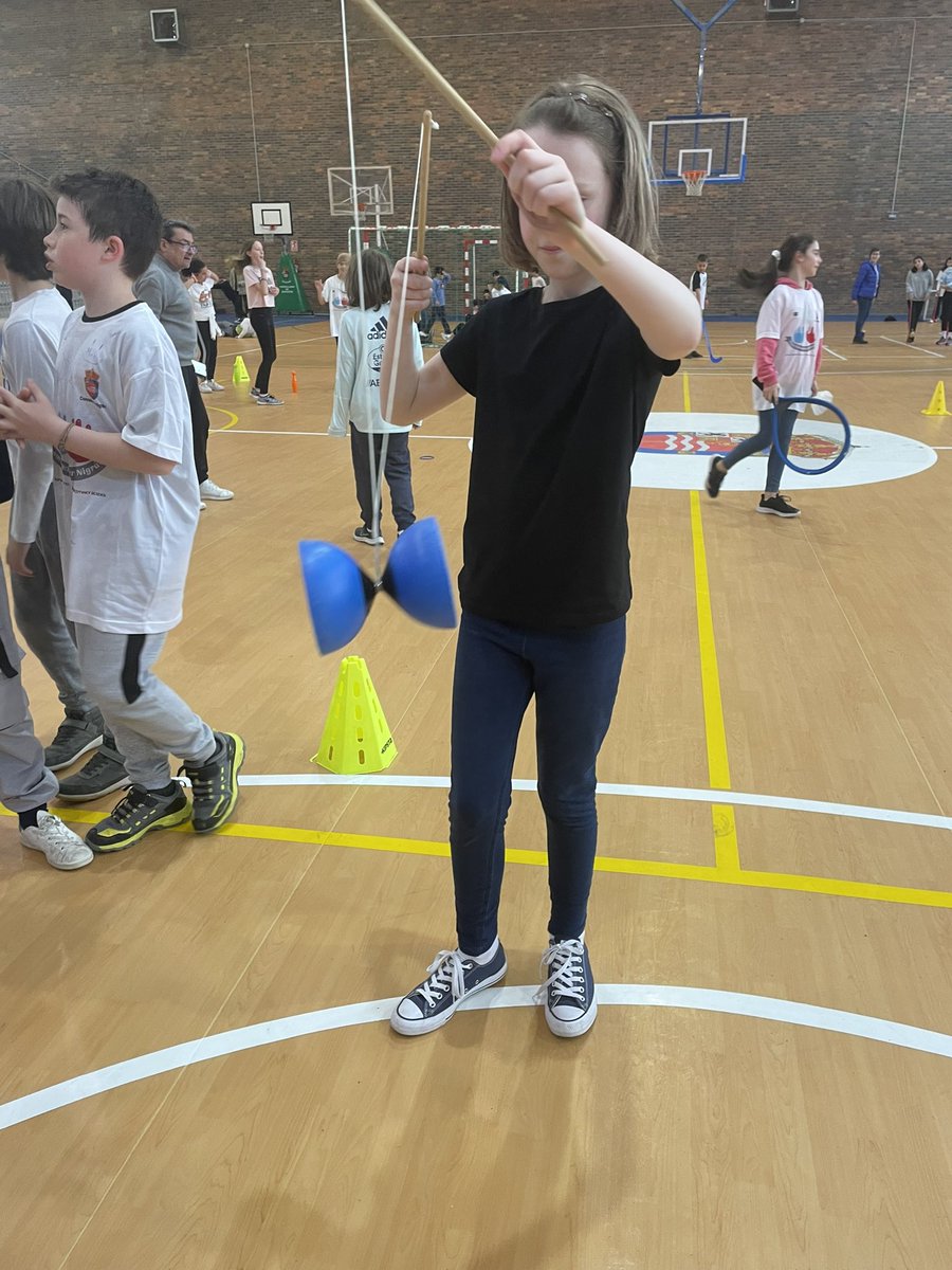 St_Johns_RC's tweet photo. We tried a variety of sports @ConcelloNigran on Thursday from stilt walking to sumo wrestling! So much fun and we learnt so many key Spanish phrases along the way. #schoolexchange #spanishlife https://t.co/yYC1nWojVA