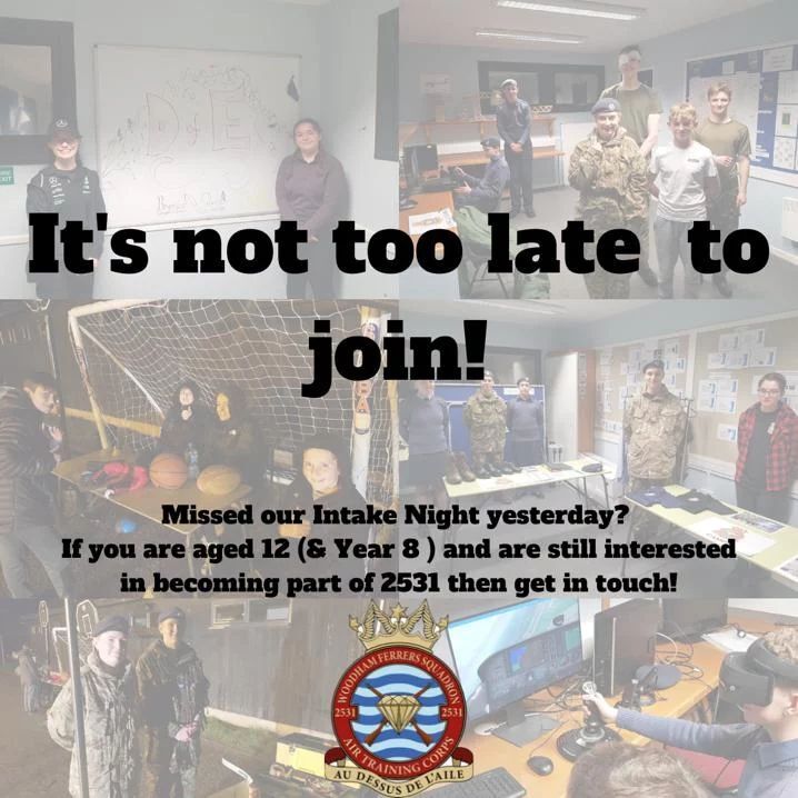 Keep Calm and Join 2531!

Dont panic! 
If you missed our Open Evening this week it's not too late to join!
We will be accepting new recruits in our Spring Intake up until Thursday 7th April.

If you're interested in joining, please DM us with a contact e… instagr.am/p/CqND-RZou03/