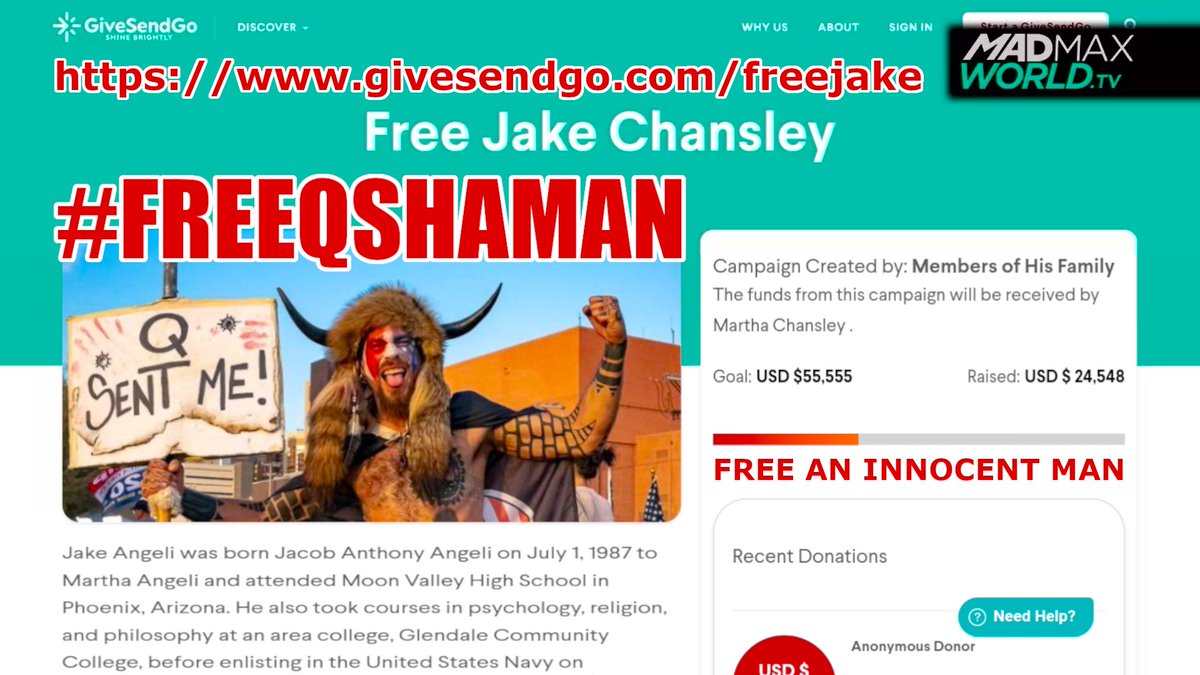 Q was a psyOp trap, yet the QShaman was not.

FREE Jake Chansley

odysee.com/@Tiger_Diamond…

#free #Jake #Chansley #QShaman #J6 #JakeChansley #FREEQShaman #FREEJakeChansley #January6 #January6th #Q #recount #election #electionfraud #2020election #infowars #bannedvideo #givesendgo