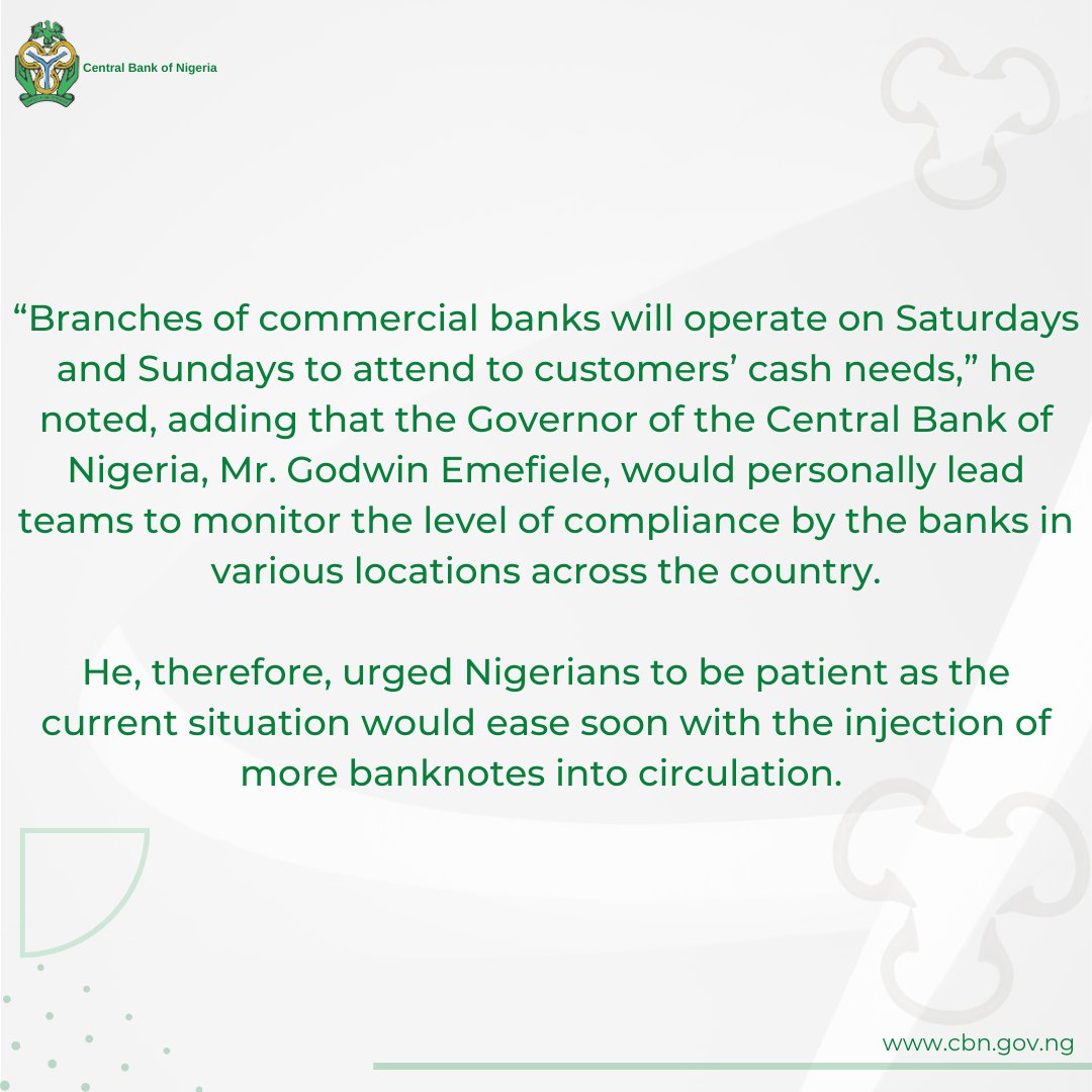 Central Bank of Nigeria tweet media