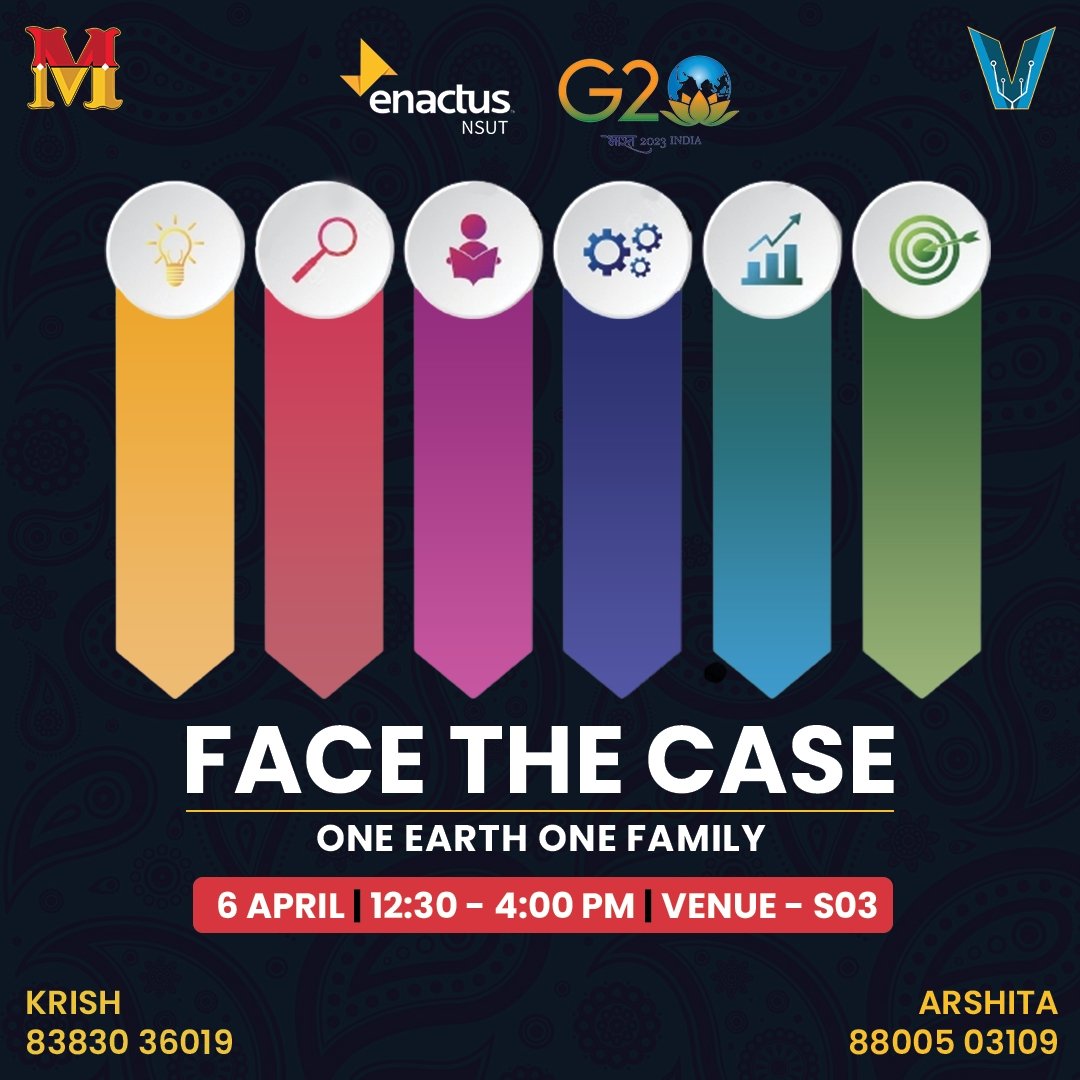 EnactusNSUT's tweet photo. Date- 6th April'23
Venue- S03
Time- 12:30 to 4:00 PM

We can't wait to see what innovative ideas you come up with to tackle the challenges facing our world today. Let's Face the Case together!

Register Now! 
https://t.co/kXcy54mugQ https://t.co/ukZpJnRMKa