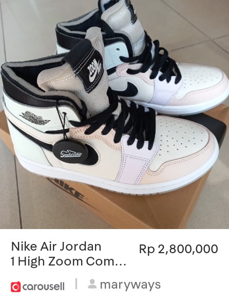 rbccmary's tweet photo. Check out 'Nike Air Jordan 1 High Zoom Comfort Easter', available at Rp 2,800,000 on #Carousell: https://t.co/yeF4BIOang https://t.co/BXuhxUqRxr