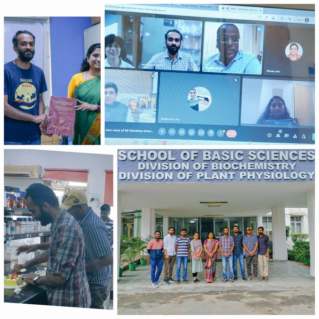 lekshmysnair's tweet photo. Congratulations🎊 to Dr @SandeepAdavi the first PhD from #lab204! A meticulous student, who is about to join ARS soon🎉👏
Thanks to @AashishPlantBio and Prof. Renu for a smooth Viva-voce and all members for the continued inputs🙏 @ViswaChinnusamy @Shailen60779355 @anjali_iari https://t.co/rYVggfcPix