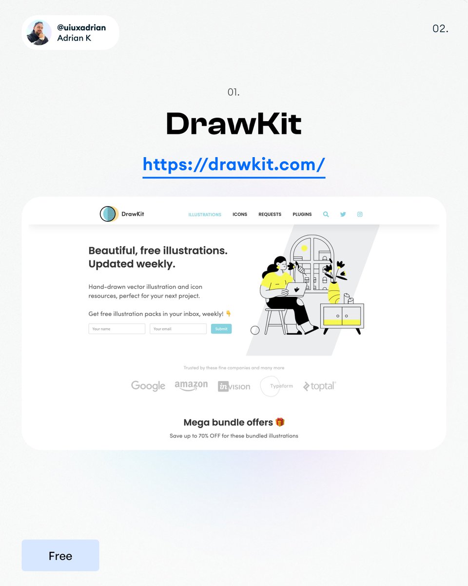 uiuxadrian's tweet image. 1. DrawKit
