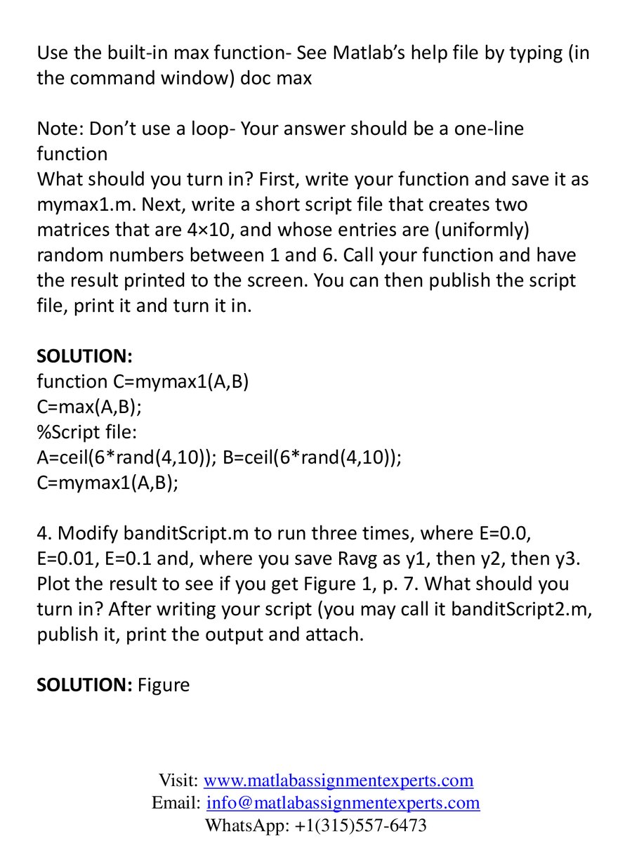 ExpertsMatlab's tweet image. Read Our Client Review
"Just submitted my Mathematical Operations using Matlab Assignment Solution and I feel like a pro! Thanks to Amila and Matlab team."
Visit: matlabassignmentexperts.com
#matlabassignmenthelp #MatlabAssignmentSolution #MathematicalOperation #educationalwebsite