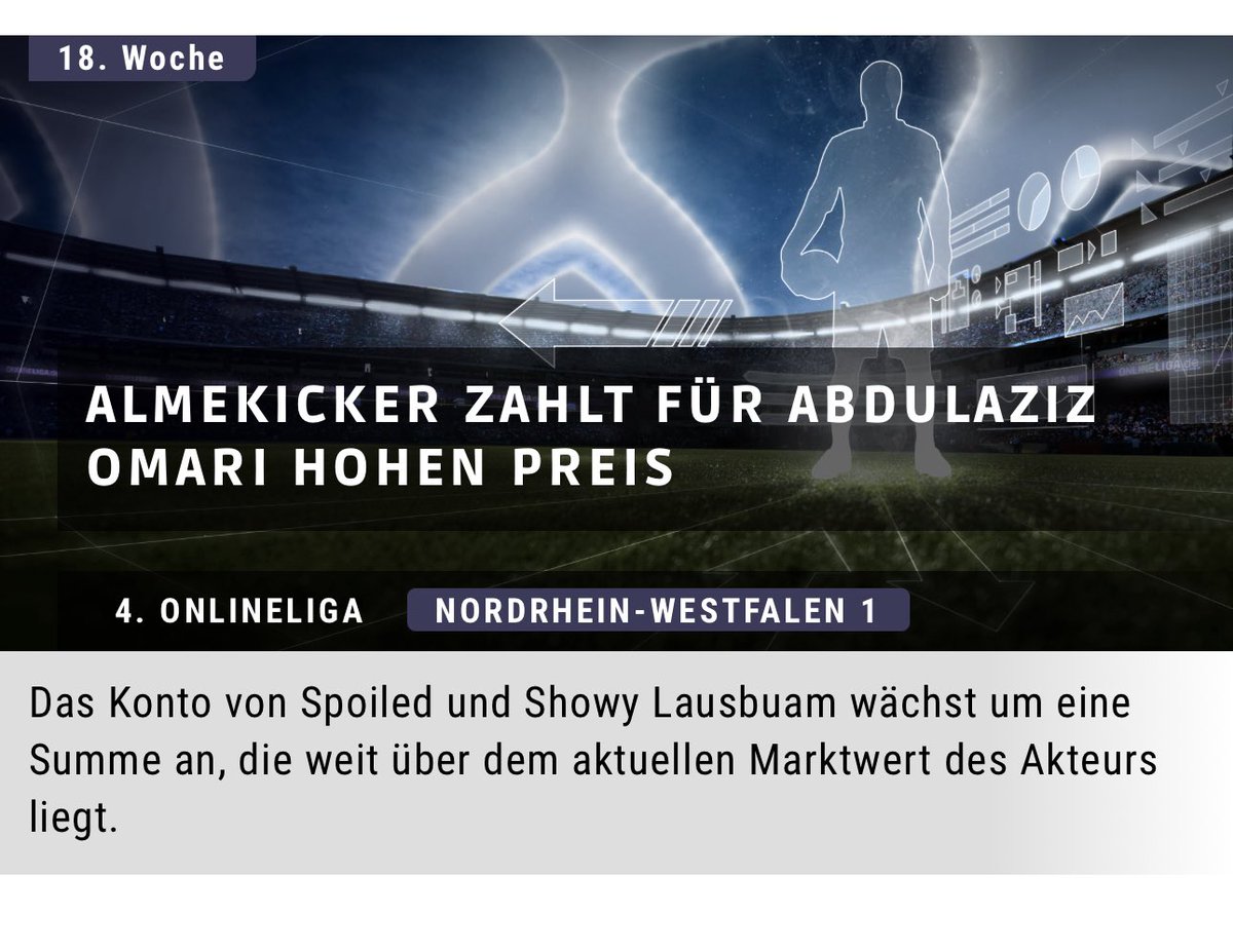 almekicker's tweet photo. Unser Neuzugang ist eingetroffen. Mit Omari greifen wir ins nächste höhere Regal. Talentierte junge Spieler mit einer Gesamtstärke von min. 40. so darf es gerne weiter gehen. #almekicker #onlineliga https://t.co/Ol5JJ8pmFN