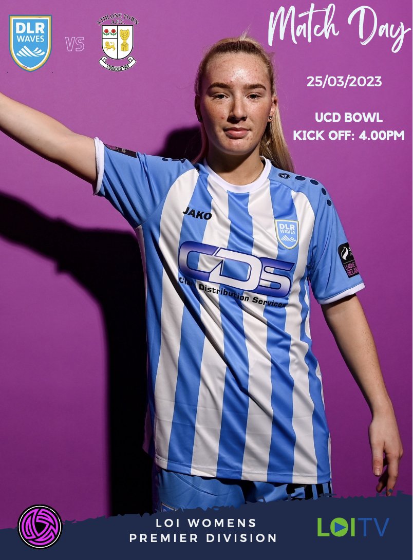 DLRWaves's tweet photo. MATCHDAY

🆚 @AthloneTownAFC
🏆 @LoiWomen
📍 UCD Bowl, Belfield
⌚️ 16.00
💻 https://t.co/z7Itc08GUE

Match tickets priced at €10 adults with kids U16 Free available from the below link
https://t.co/HUQVnYFf33

Season Ticket for only €59 available below
https://t.co/49Gg4xOKln… https://t.co/EQ9KCNbMaI