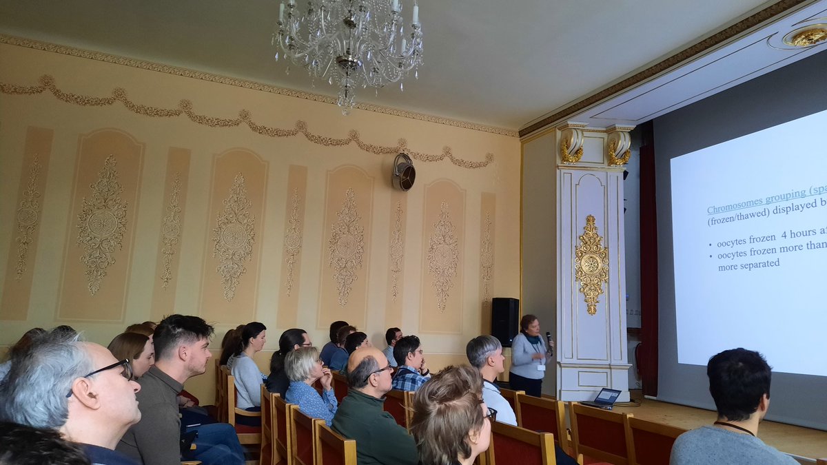 structbio_cssb's tweet photo. Irena Kratochvilova (@FZU_AVCR ) on meiosis #XIXDiscussions https://t.co/wYk6AG5bwG