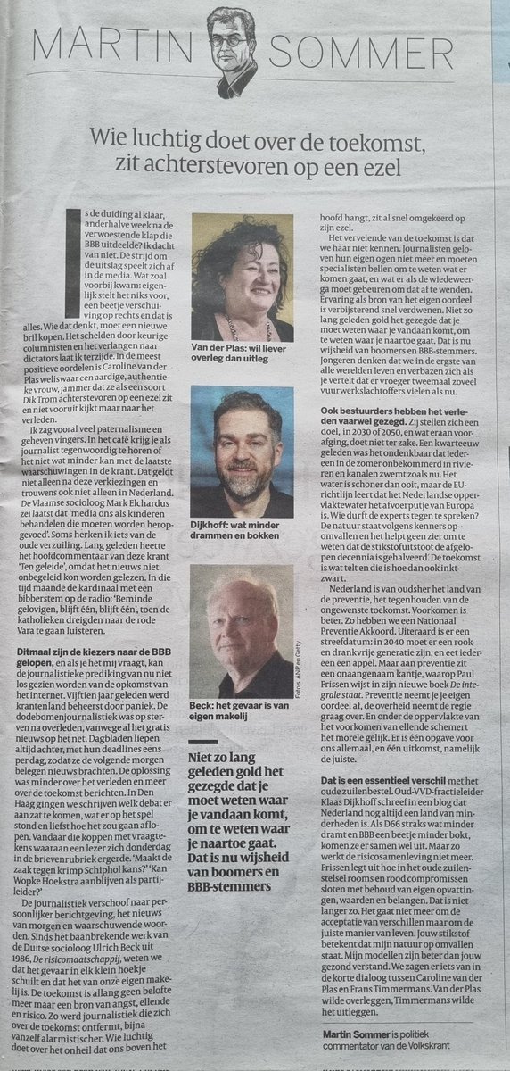 'Toekomst als bron van angst': briljante column van Martin Sommer in de <a href="/volkskrant/">de Volkskrant</a>. Zo vreselijk raak dit keer.
