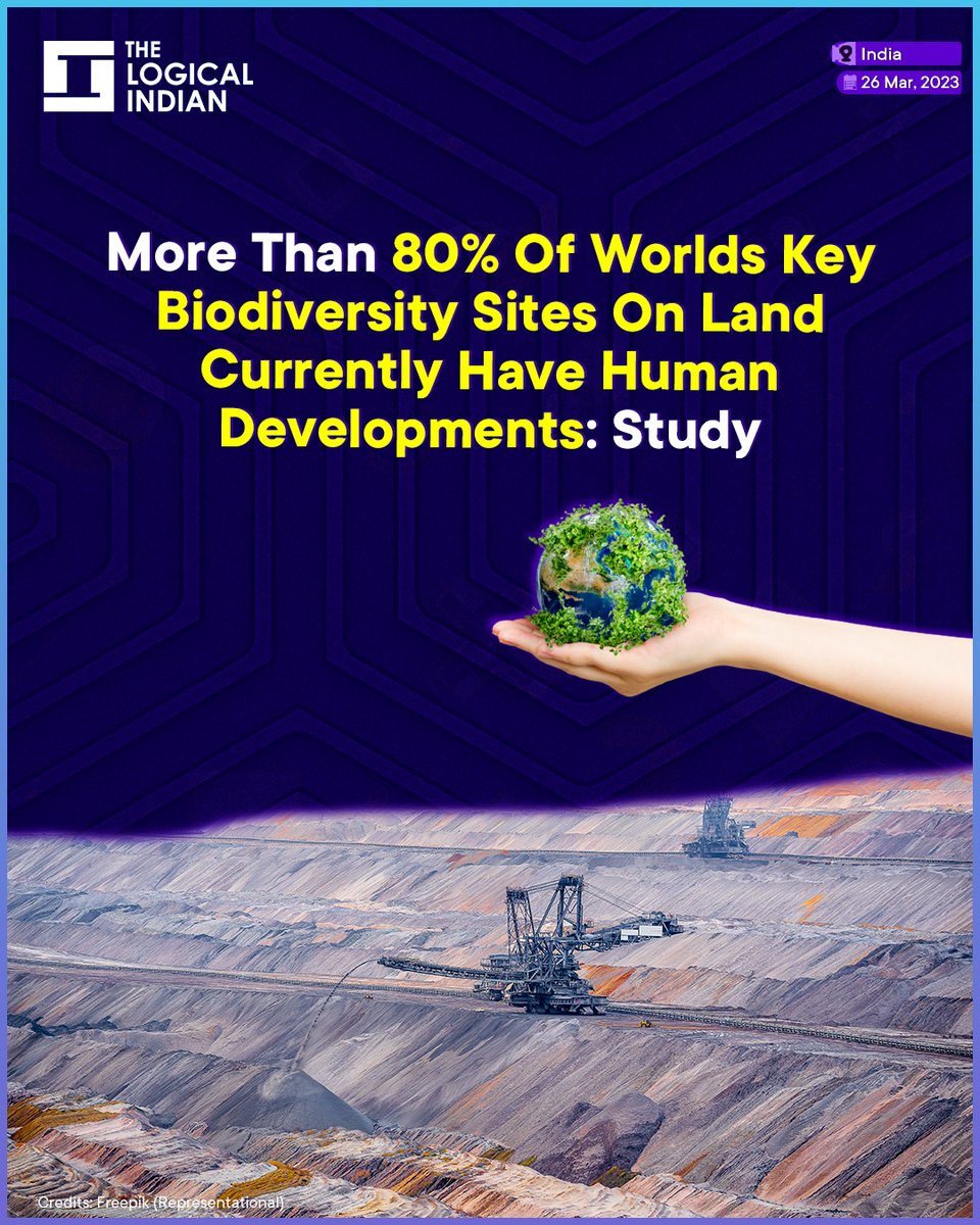 LogicalIndians's tweet image. As per a new study, human infrastructure is present in more than 80% of the world’s most important sites for biodiversity. Roads, electricity lines, and urban areas were the most frequent types discovered, while many sites face further extractive industries.

#HumanInfrastructure