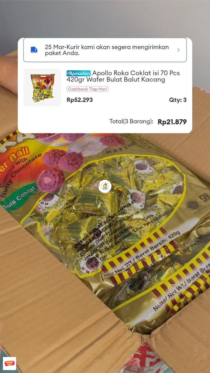 discountfess's tweet photo. /pamer stok jajan lebaran aman.. 21rb dapet 3 bungkus Roka.. Ini promo laz ekstra combo voucher toko + geser cb yaa.. Bisa buat referensi juga yg bingung garap promo, buat nandon jajan lebaran aja 😄 https://t.co/x3Wddlf4vQ